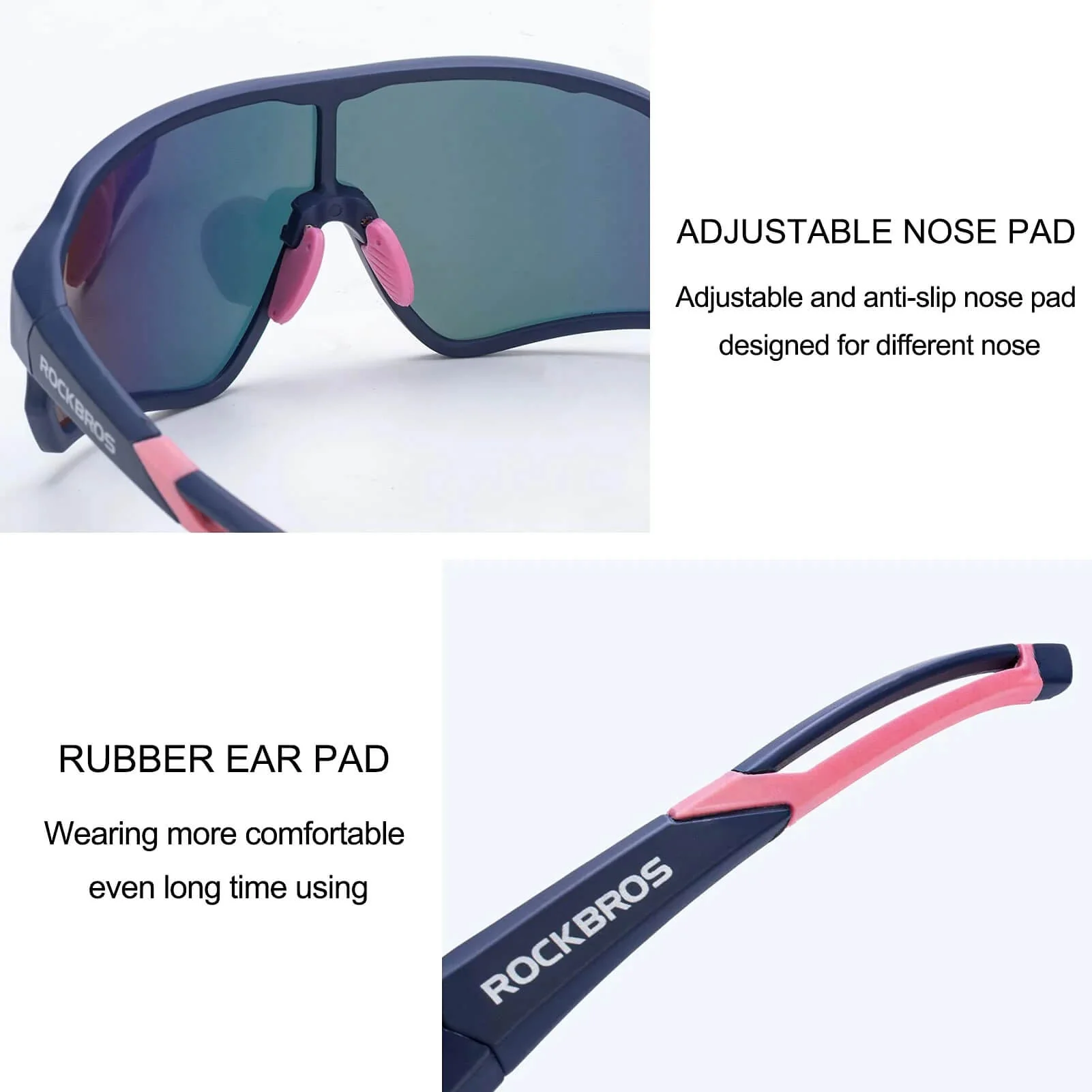 Rockbros Polarised Full Lens Sunglasses For Cycling Outdoor Sports Eyewear UV400 - Image 14