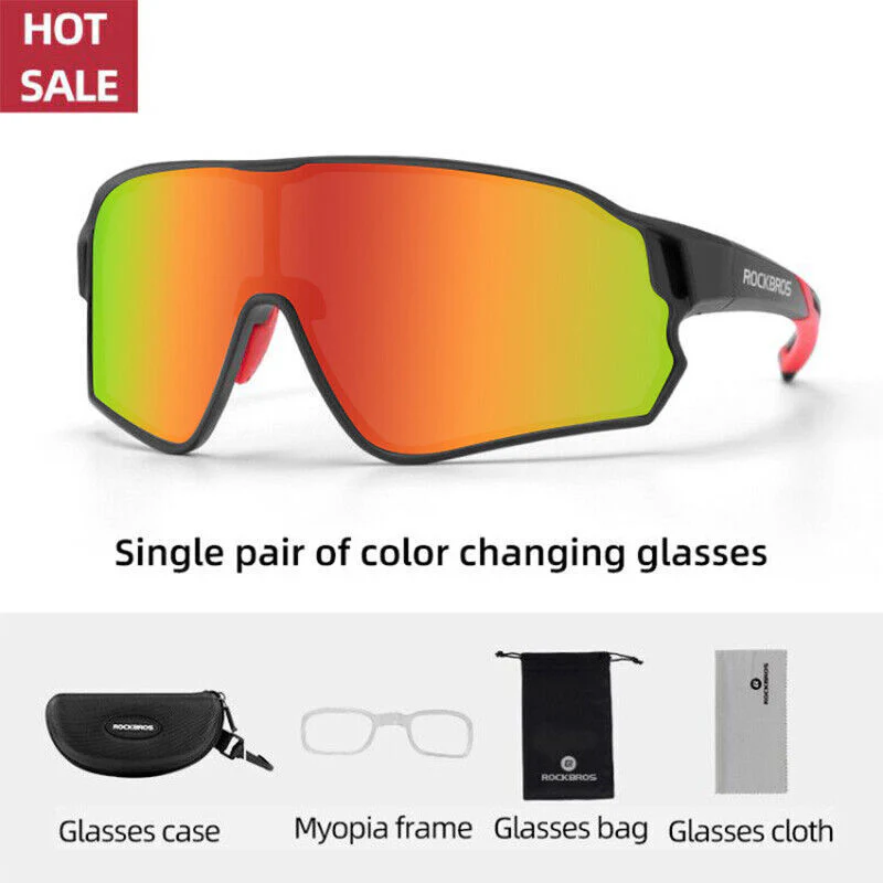 Rockbros Polarised Full Lens Sunglasses For Cycling Outdoor Sports Eyewear UV400 - Image 5