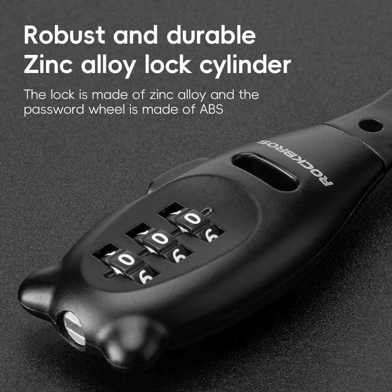 ROCKBROS 3-digit Password Tie Helmet Lock Multipurpose Bicycle Electric Scooter Motorcycle Portable Anti-theft Bike Accessories - Image 8