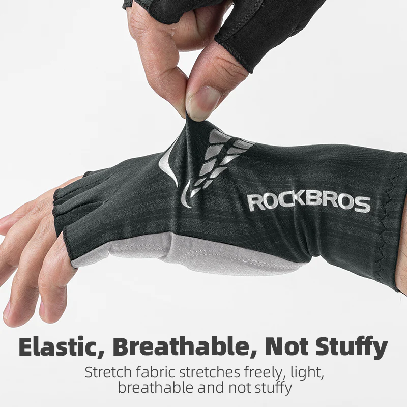 ROCKBROS Bicycle Bike Cycling Gloves Fingerless Shockproof Lightweight - Image 2