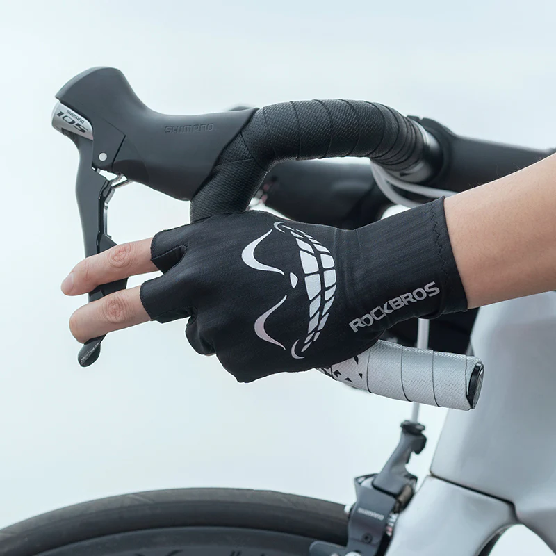 ROCKBROS Bicycle Bike Cycling Gloves Fingerless Shockproof Lightweight - Image 6