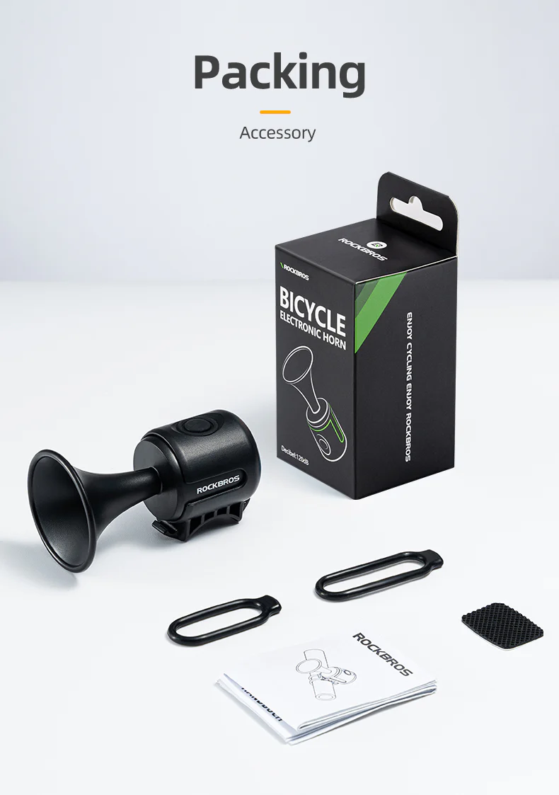 ROCKBROS Bicycle Bike Electronic Horn 100dB Cycling Bell Alarm Ring Waterproof - Image 11