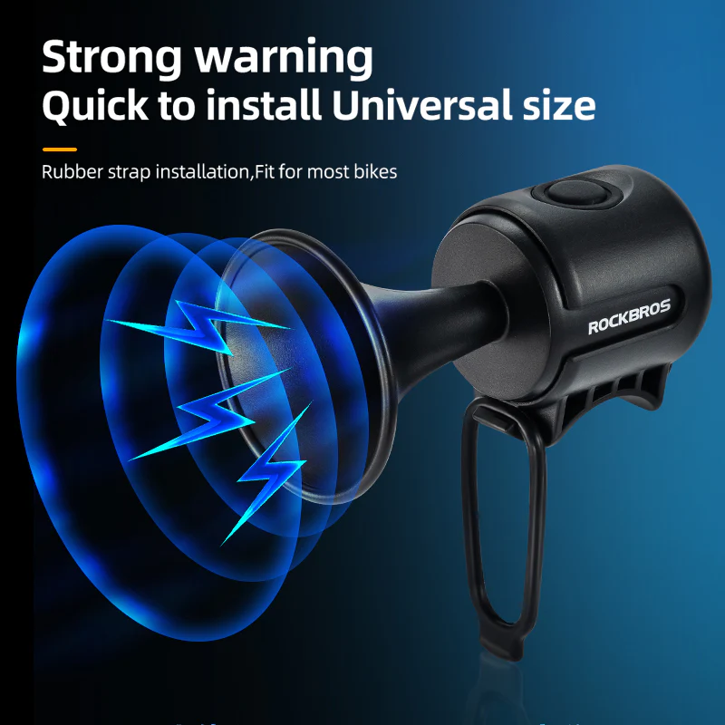 ROCKBROS Bicycle Bike Electronic Horn 100dB Cycling Bell Alarm Ring Waterproof - Image 6