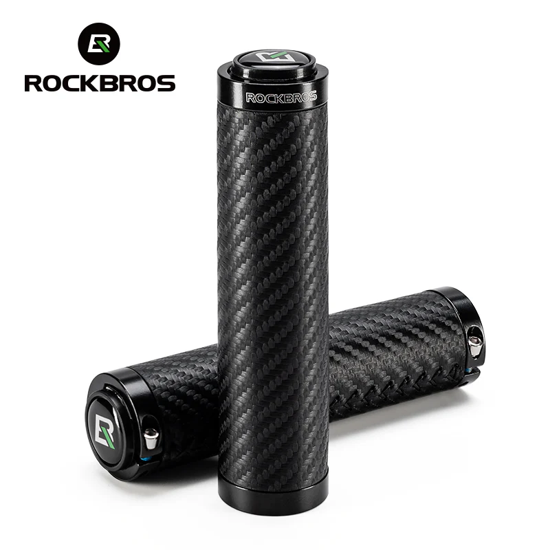 ROCKBROS Bicycle Bike Handlebar Handle Grips PU Leather Comfortable - Image 15