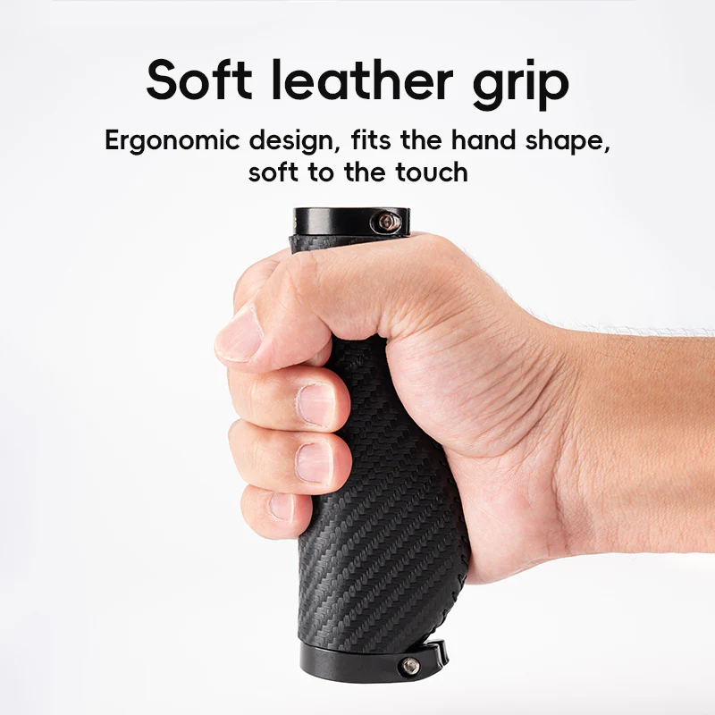 ROCKBROS Bicycle Bike Handlebar Handle Grips PU Leather Comfortable - Image 6