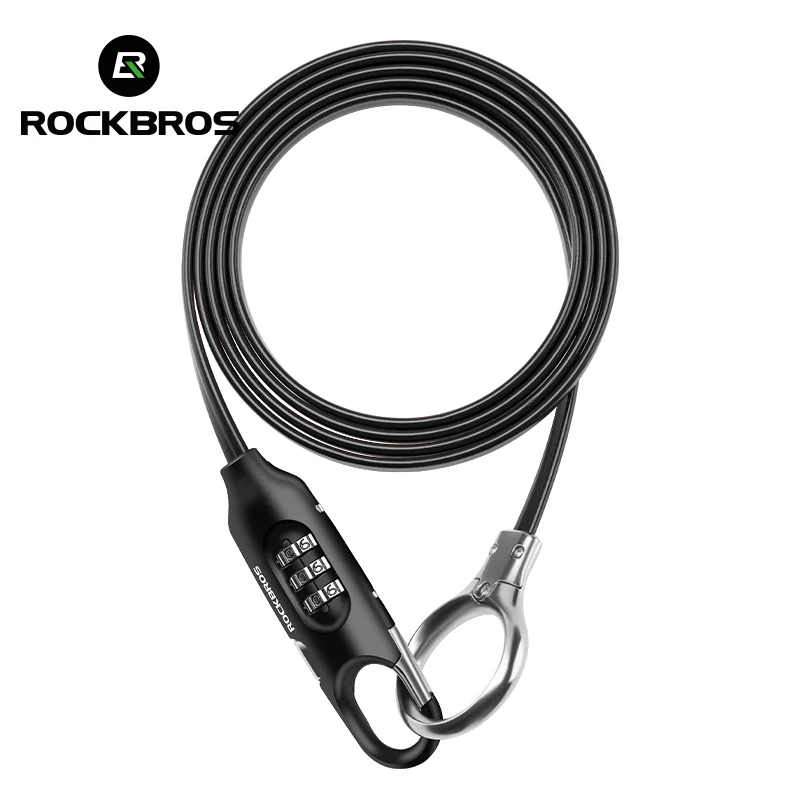 ROCKBROS Bicycle Bike Lock 3 Digit Code Combination Steel Cable Lock Anti-Theft Security - Image 12