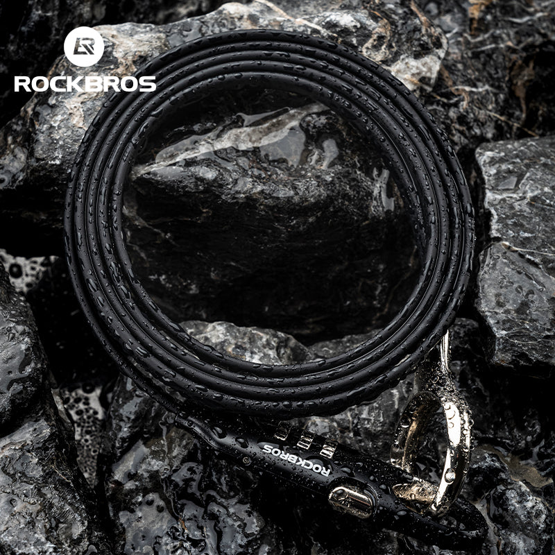 ROCKBROS Bicycle Bike Lock 3 Digit Code Combination Steel Cable Lock Anti-Theft Security - Image 3