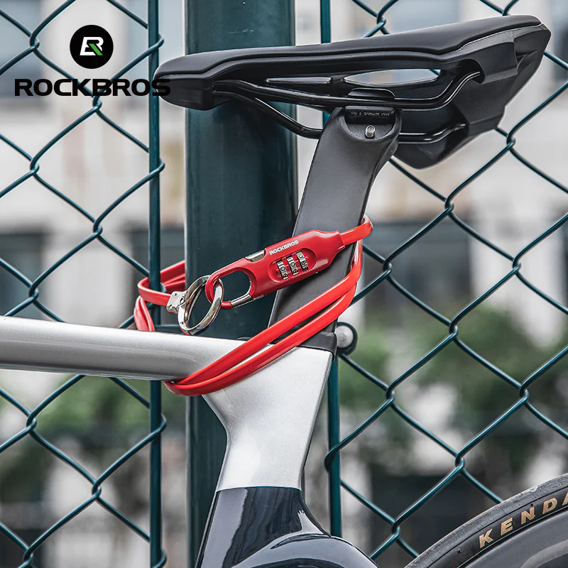 ROCKBROS Bicycle Bike Lock 3 Digit Code Combination Steel Cable Lock Anti-Theft Security - Image 6