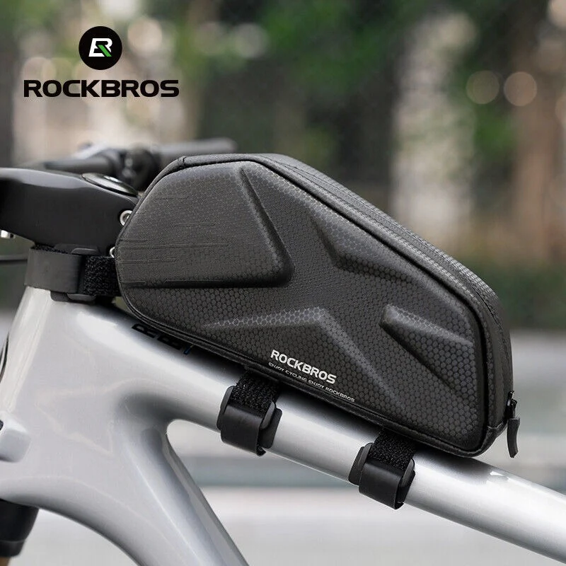 ROCKBROS Bicycle Bike Top Tube Frame Bag 1.4L Cycling Waterproof Hard Shell - Image 2