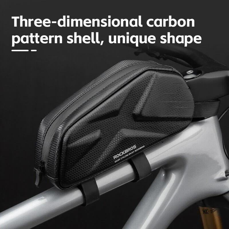 ROCKBROS Bicycle Bike Top Tube Frame Bag 1.4L Cycling Waterproof Hard Shell - Image 3