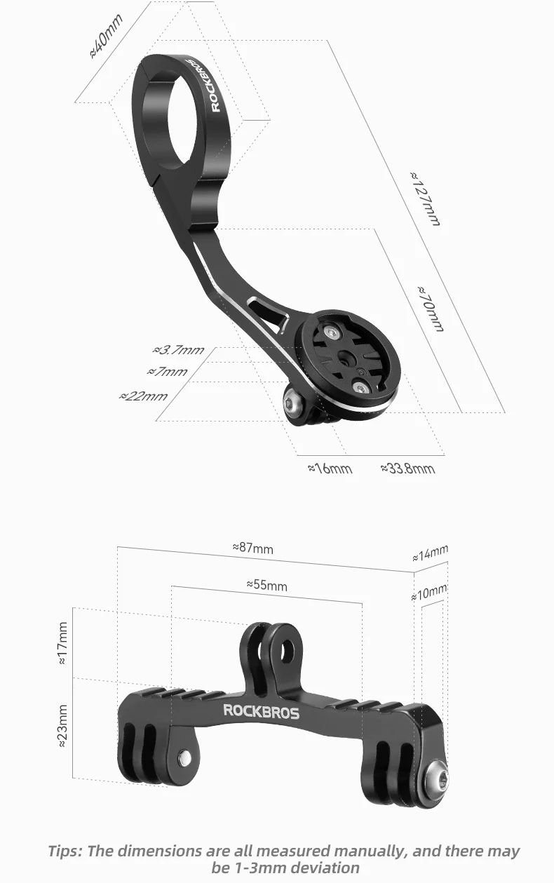 ROCKBROS Bicycle Extension Bracket Cycling Bike Light Speedometer Sports Camera Mount - Image 12