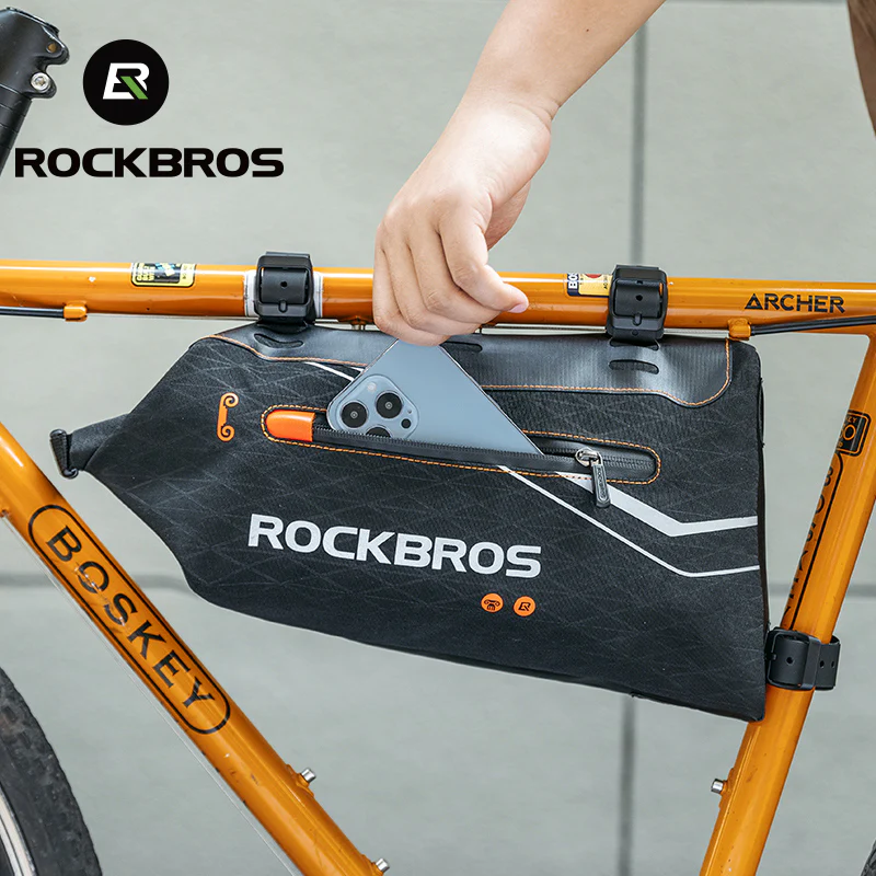 ROCKBROS Bicycle Frame Bag 3.5L Cycling Pack Seat Top Tube Bike Wedge Panniers - Image 2