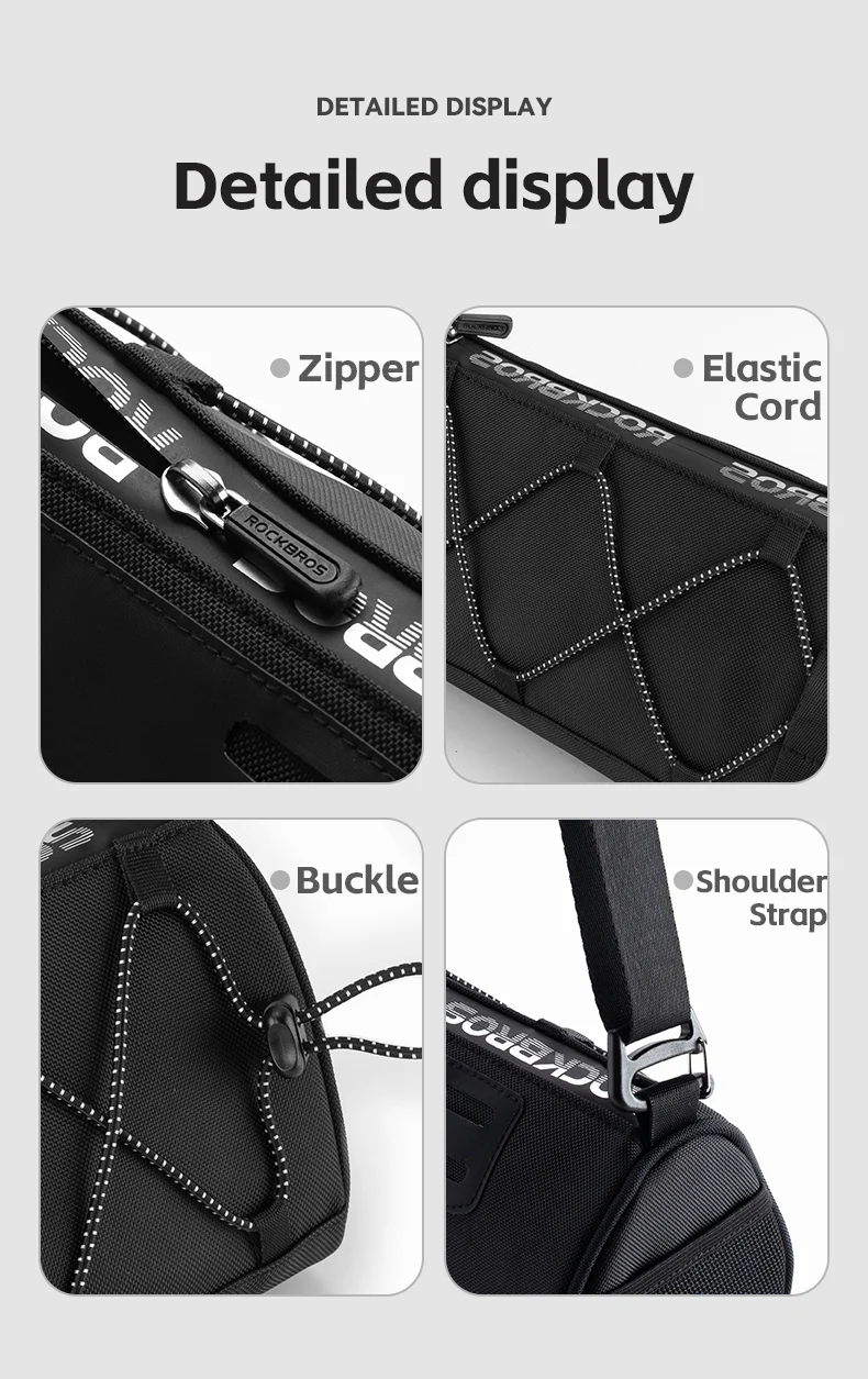 ROCKBROS Bicycle Front Handlebar Bag 1.5L Reflective MTB Road Bike Cycling Bag - Image 12