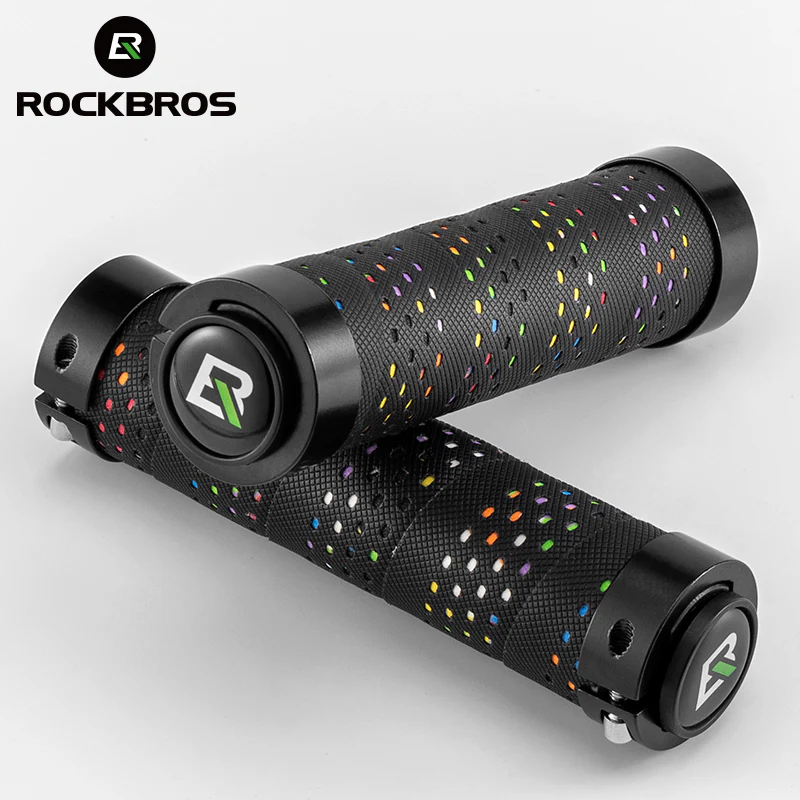ROCKBROS Bicycle Handlebar Cover Mountain Bike Handlebar Locking Anti-skid Handlebar Grips PU Handle Grip Accessories - Image 2