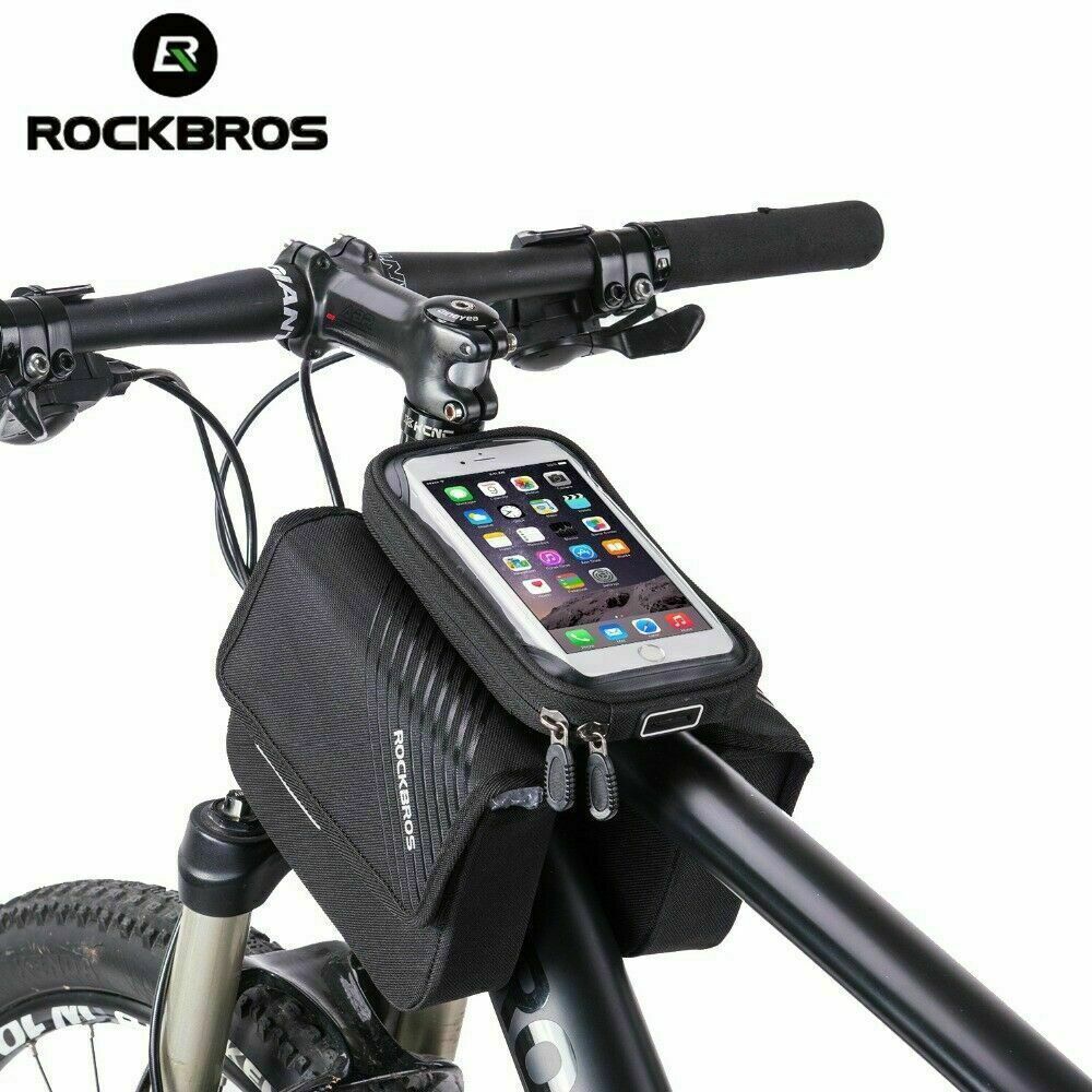 ROCKBROS Bicycle Phone Holder Bag 6.0in MTB Bike Frame Bag Cycling Top Tube Bag - Image 5