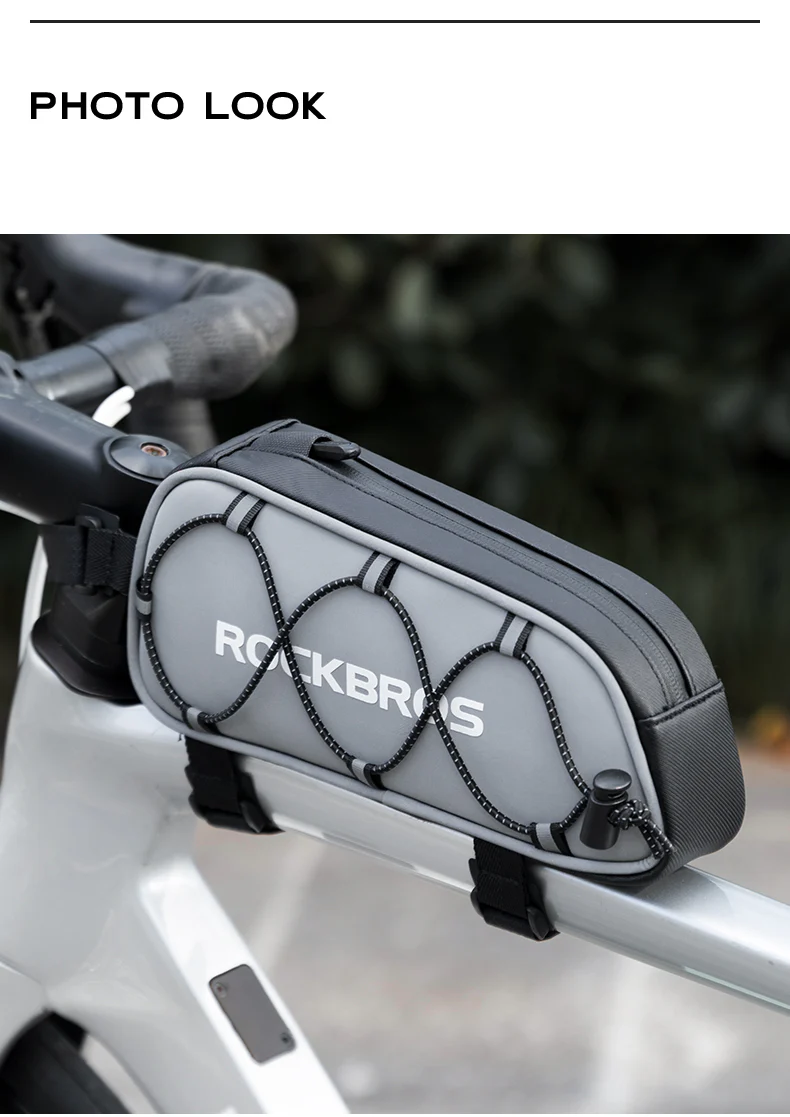ROCKBROS Bicycle Top Tube Bag Cycling Road Bike Frame Bag Waterproof Reflective - Image 11