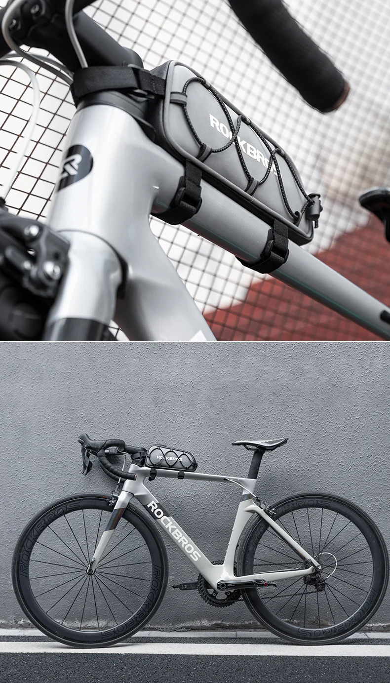 ROCKBROS Bicycle Top Tube Bag Cycling Road Bike Frame Bag Waterproof Reflective - Image 12
