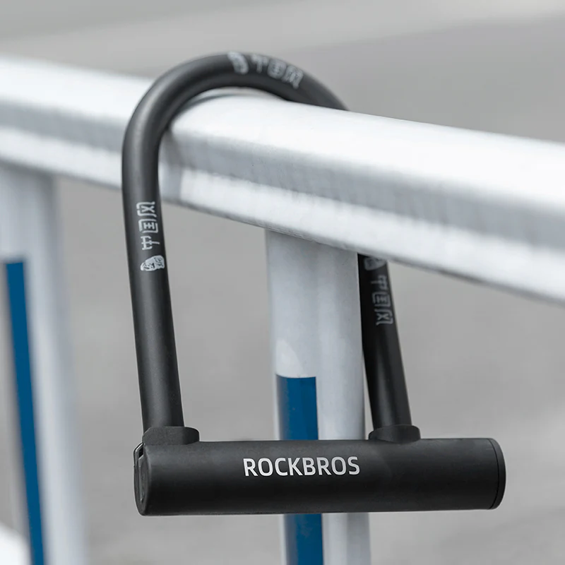 ROCKBROS Bicycle U Lock Cycling MTB Road Bike Lock Anti-Theft Security 2 Keys - Image 6
