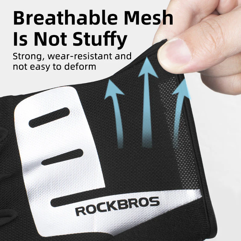 ROCKBROS Bike Cycling Gloves Shockproof Breathable Touch Screen Reflective Full Finger Gloves - Image 6