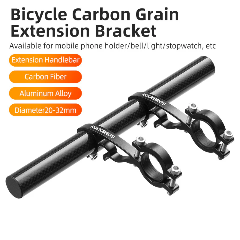 ROCKBROS Bike Handlebar Extender Double Bike Handlebar Bracket Mount Bicycle Handlebar Extension Lightweight Durable for Holding Bicycle Speedometer GPS Phone Mount Holder - Image 3