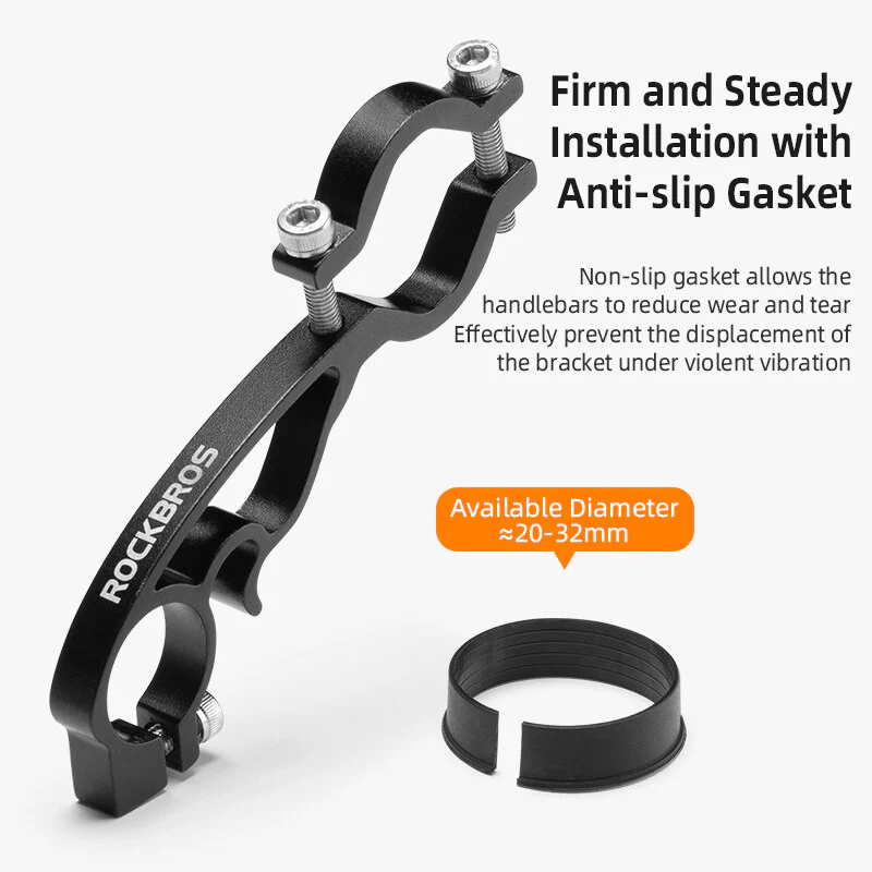 ROCKBROS Bike Handlebar Extender Double Bike Handlebar Bracket Mount Bicycle Handlebar Extension Lightweight Durable for Holding Bicycle Speedometer GPS Phone Mount Holder - Image 5