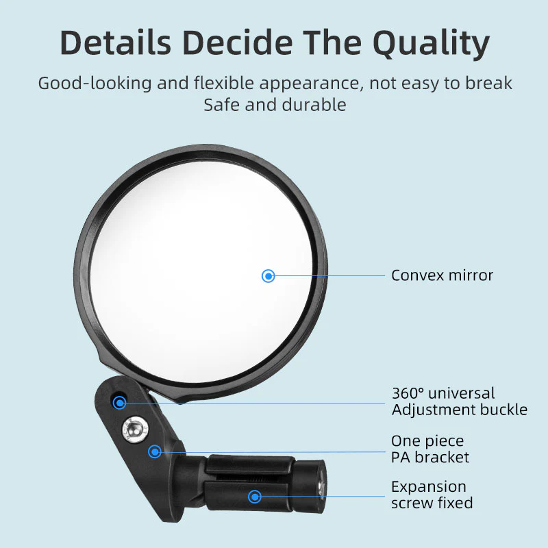 ROCKBROS Bicycle Bike Bar End Mirror Cycling Rearview - Image 11