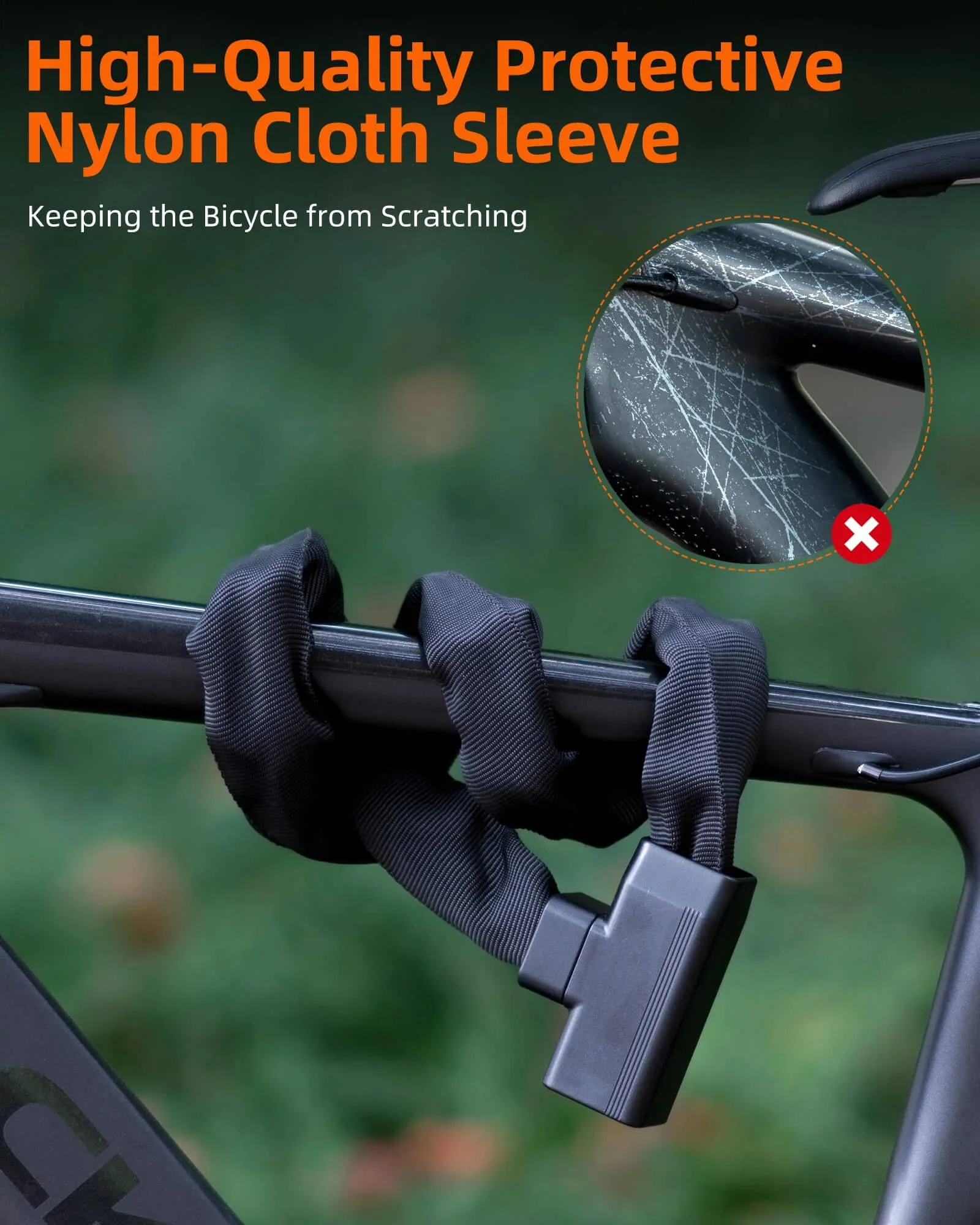 Heavy-Duty Bike Chain Lock High-Security Anti-Theft with 2 Keys - Image 5