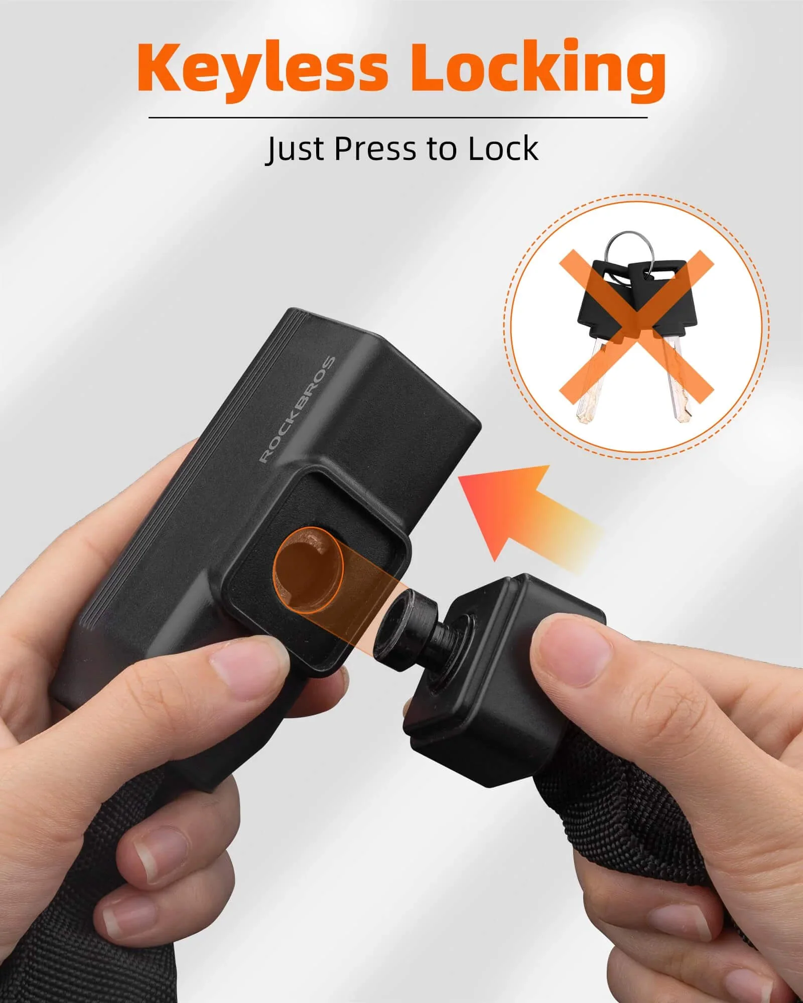 Heavy-Duty Bike Chain Lock High-Security Anti-Theft with 2 Keys - Image 6
