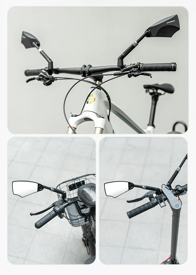 ROCKBROS Anti Glare Bike Handlebar Rear View Mirror 360° Rotation - Image 17