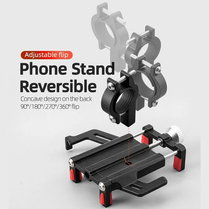 ROCKBROS Aluminium Bike Handlebar Phone Holder Adjustable - Image 10