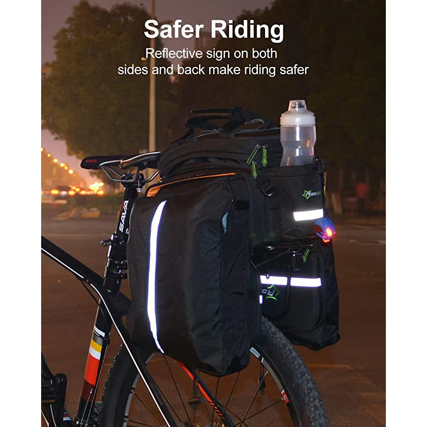 ROCKBROS Bicycle Pannier Bike Bag with Extendable Compartments - Image 11