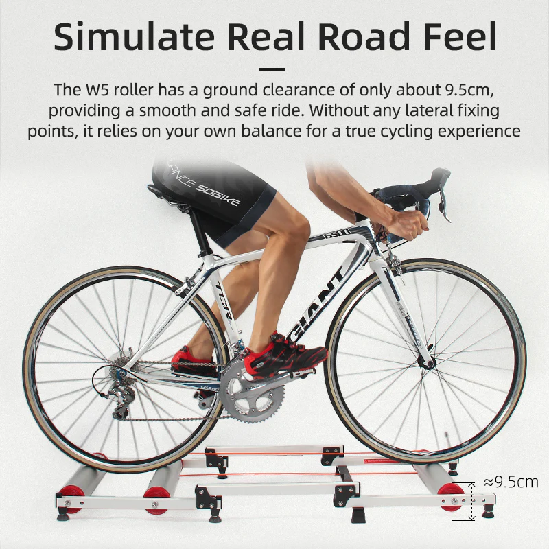 ROCKBROS Cycling Bicycle Roller Trainer Black Bike Rollers Foldable Indoor Cycling Training Silent Rollers Exercise Indoor Folding - Image 5
