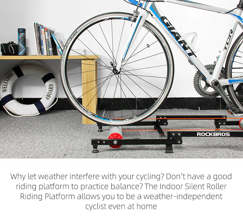 ROCKBROS Cycling Bicycle Roller Trainer Black Bike Rollers Foldable Indoor Cycling Training Silent Rollers Exercise Indoor Folding - Image 9