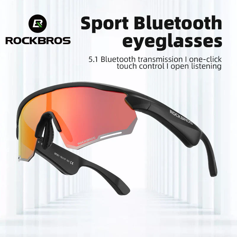 ROCKBROS Bluetooth Polarized Sunglasses Music Speaker Cycling Glasses Outdoor Sport - Image 11