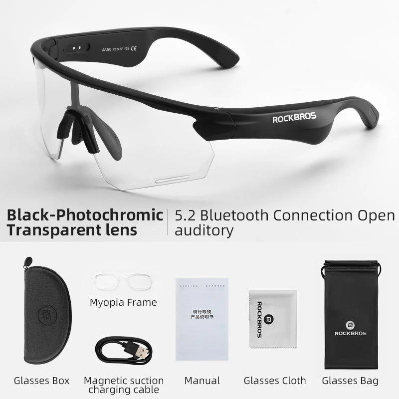 ROCKBROS Bluetooth Polarized Sunglasses Music Speaker Cycling Glasses Outdoor Sport - Image 12