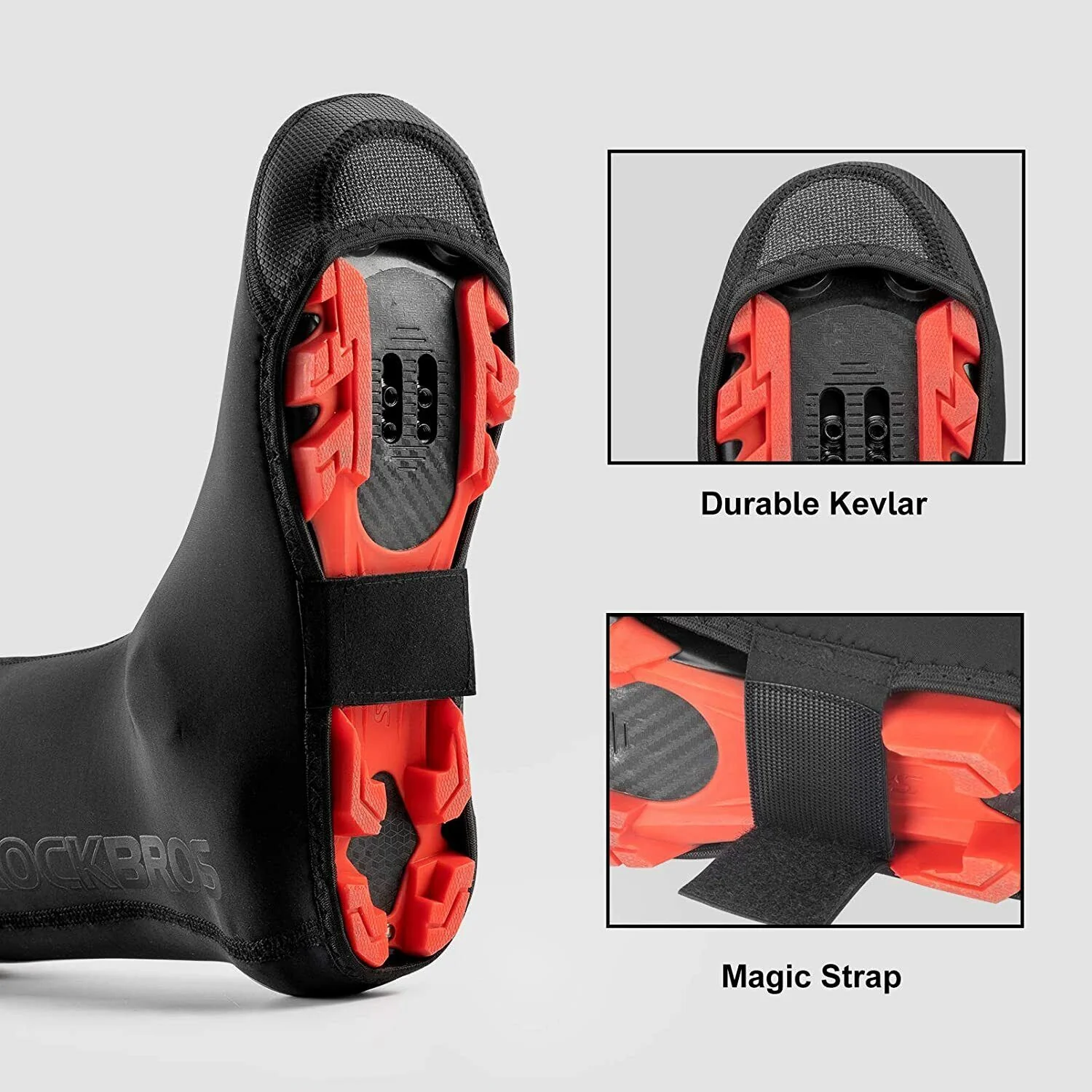 ROCKBROS Cycling Bike Shoe Cover Warm Sport Fleece Road Race Windproof Overshoes - Image 6