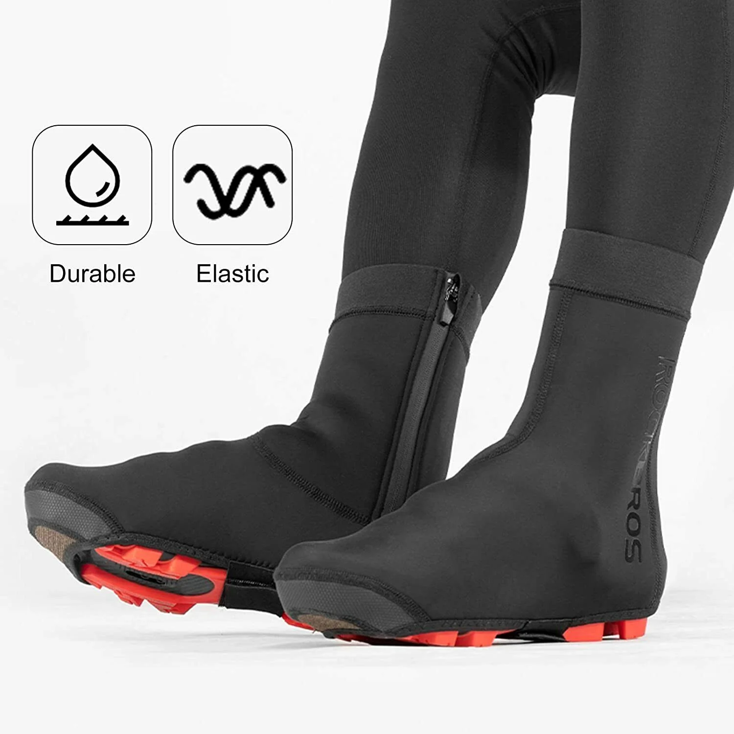 ROCKBROS Cycling Bike Shoe Cover Warm Sport Fleece Road Race Windproof Overshoes - Image 8