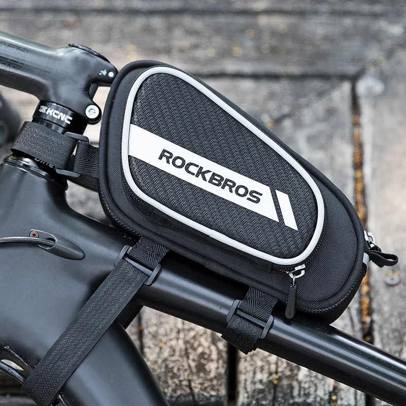 ROCKBROS Cycling Bike Top Front Tube Bag Waterproof Big Capacity Cycling Frame Bag Black - Image 4