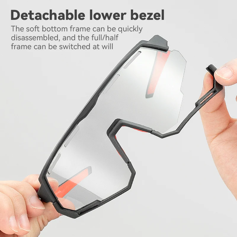 ROCKBROS Bicycle Cycling Sunglasses Polarized 2 Lens Interchangeable - Image 6