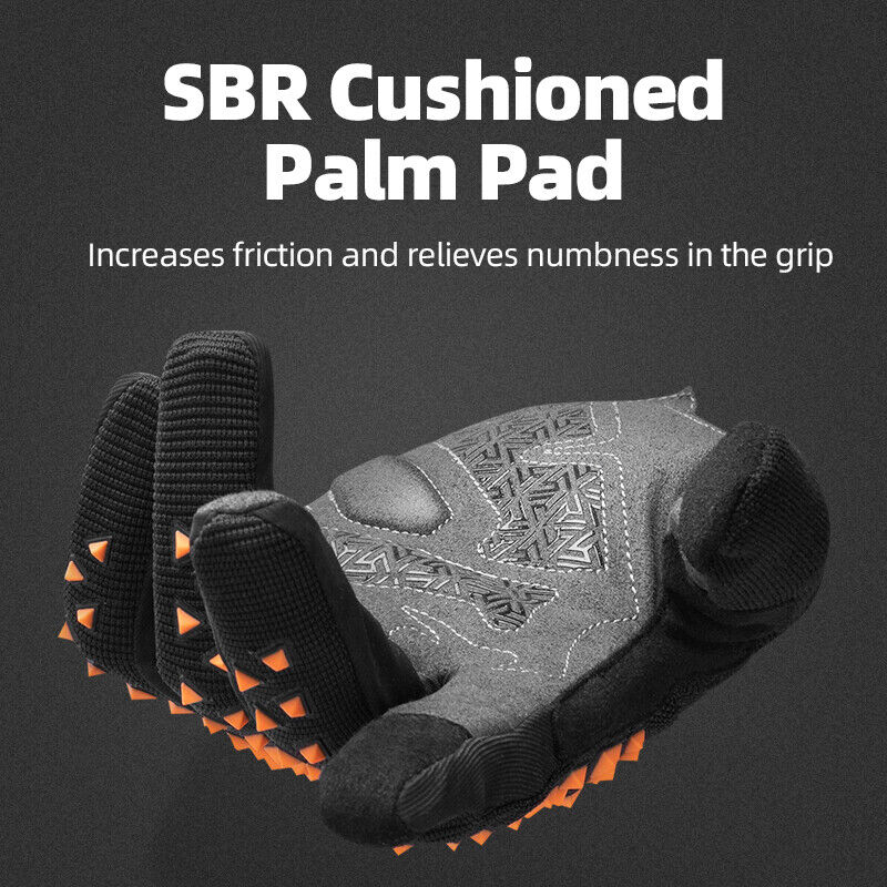 ROCKBROS Cycling Glove SBR Palm Bicycle Long Finger 3D Anti-collision Gloves - Image 8