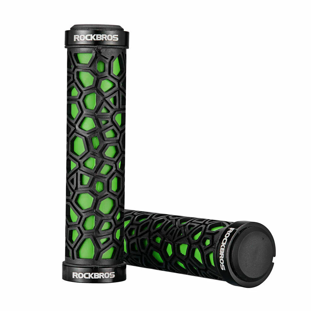 ROCKBROS Anti Skid Rubber Grips Bike Handlebar Grips Bicycle Double Lock-on Standard 2.22cm - Image 4