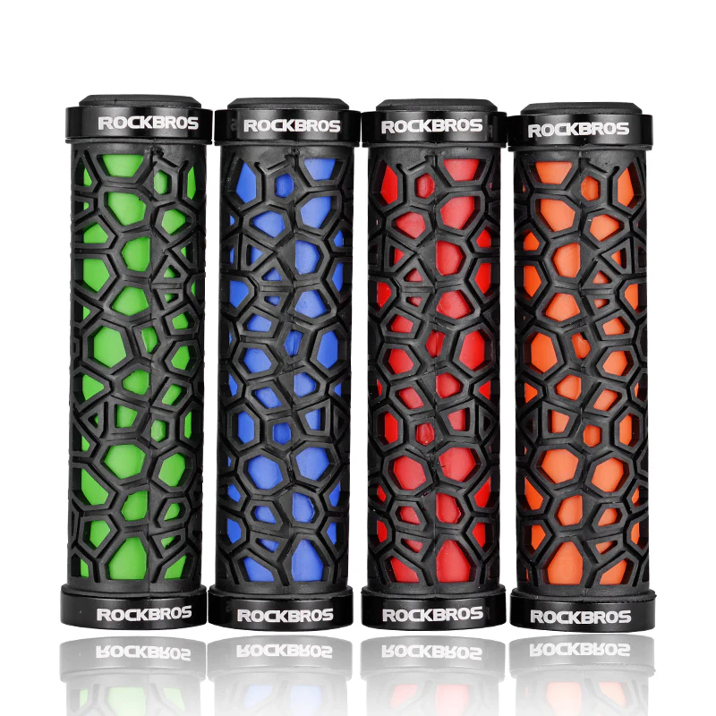 ROCKBROS Anti Skid Rubber Grips Bike Handlebar Grips Bicycle Double Lock-on Standard 2.22cm - Image 6