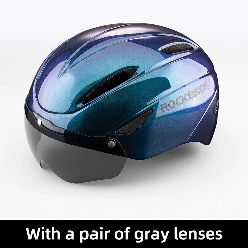 RockBros Cycling Helmet With Goggles LED Light Mountain Road Bike Bicycle Helmet - Image 6