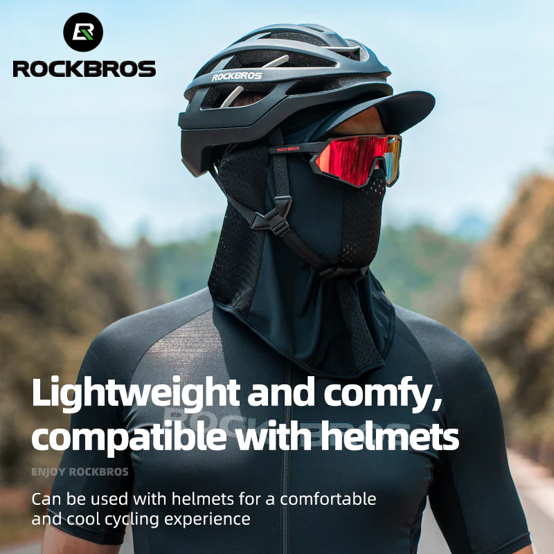 ROCKBROS Cycling Ice Silk Balaclava Face Mask Motorcycle Bicycle Sunshade Headwear Breathable - Image 3