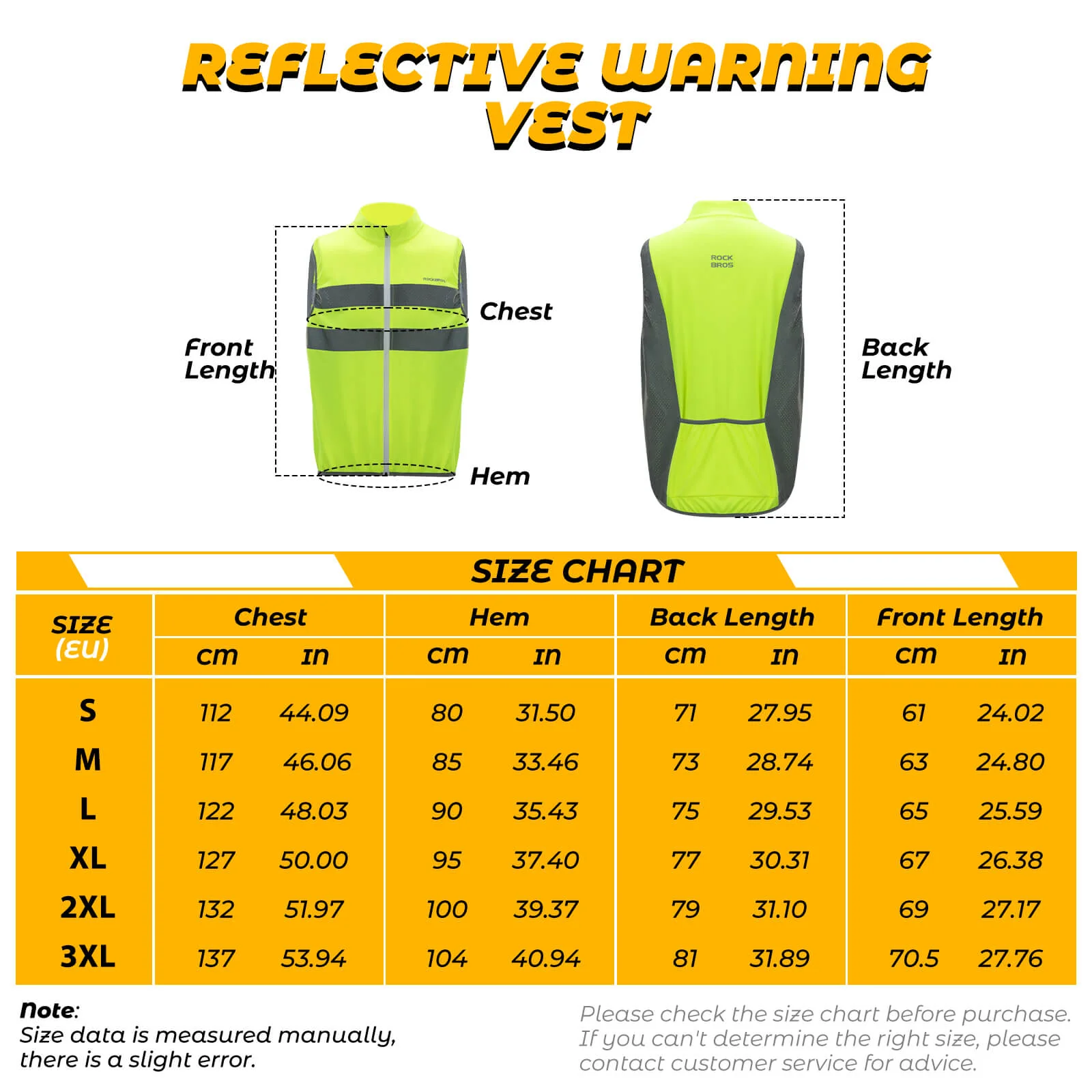 ROCKBROS Unisex Cycling & Running Safety Vest - Reflective, Breathable for Night Riding - Image 4