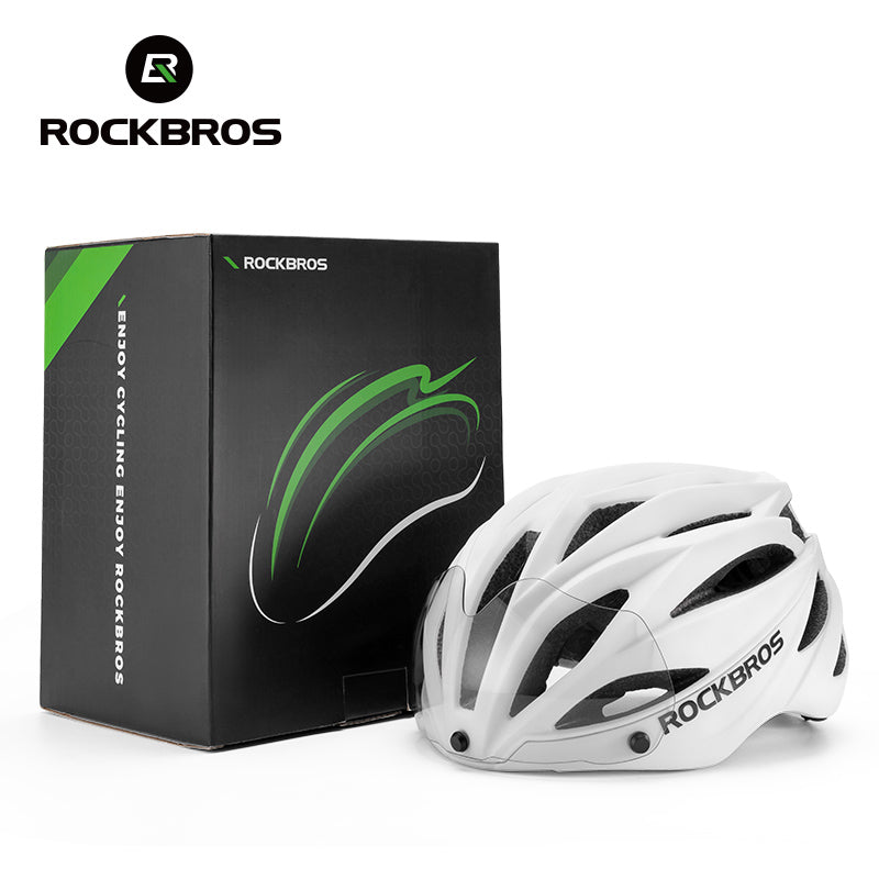 ROCKBROS Cycling Safety Helmet With Removable Goggles - Image 11