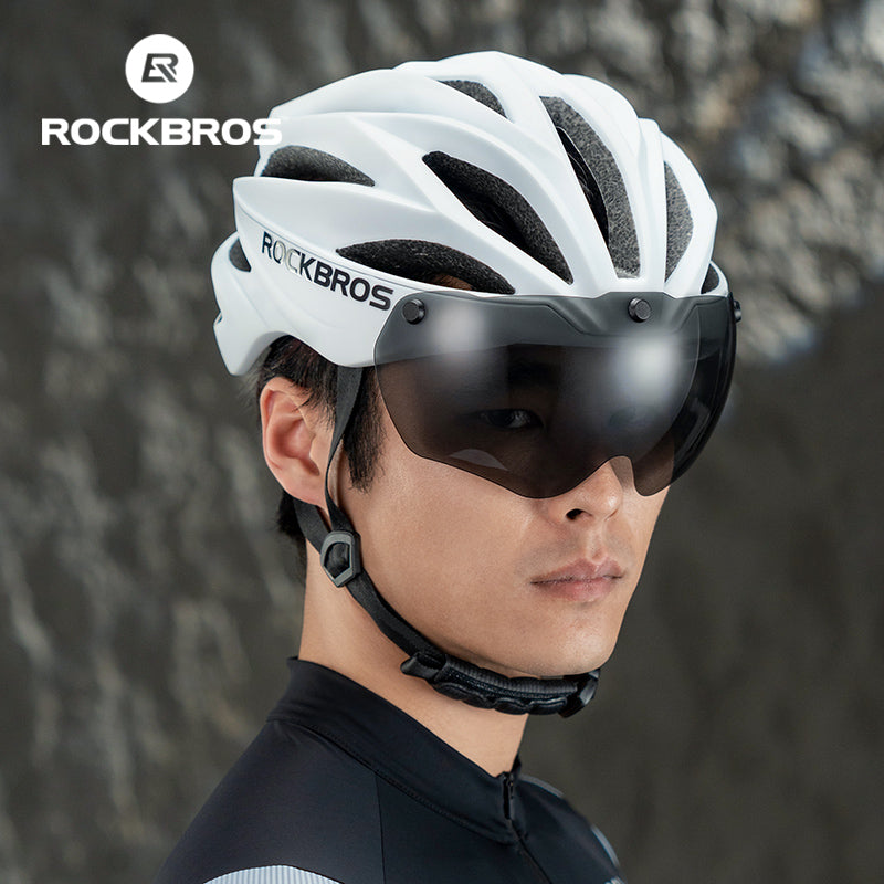 ROCKBROS Cycling Safety Helmet With Removable Goggles - Image 4