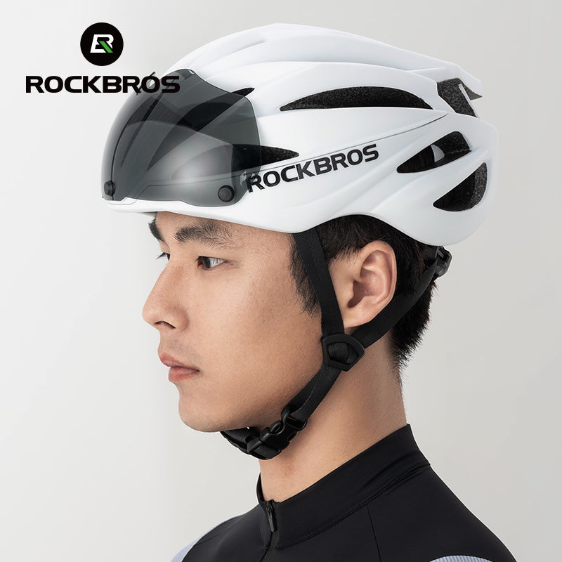ROCKBROS Cycling Safety Helmet With Removable Goggles - Image 9