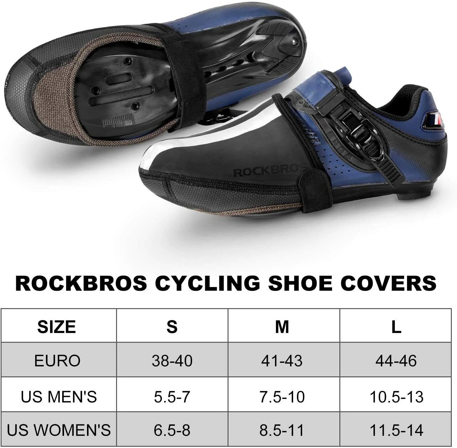 ROCKBROS Cycling Shoe Covers Thermal Toe Cover Warmers Waterproof Bike Overshoes - Image 6