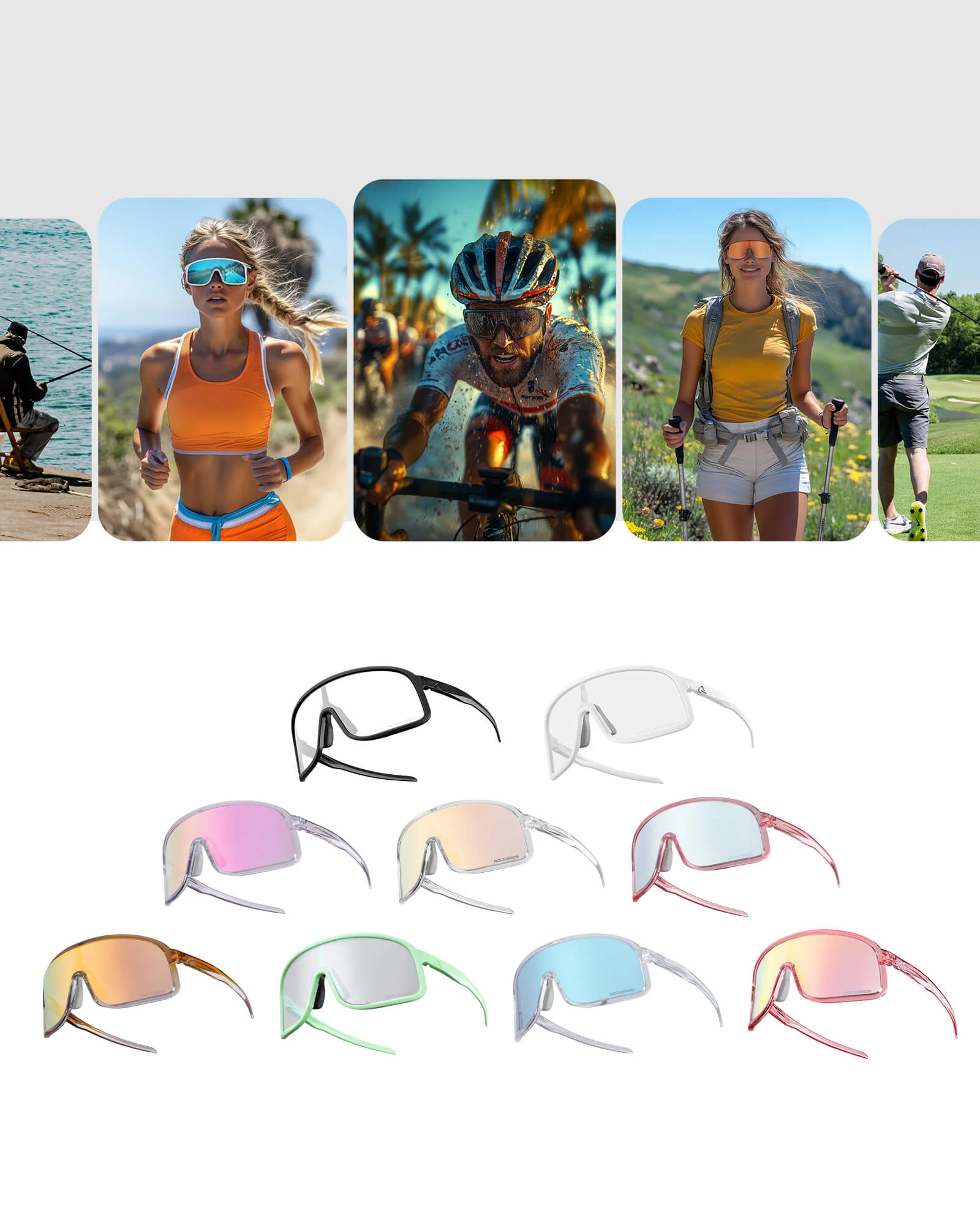 ROCKBROS Cycling Sunglasses Photochromic Sports Glasses UV400 - Image 13